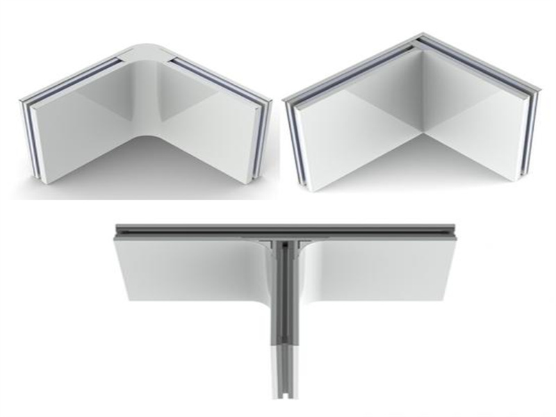 One Piece Aluminum Profile Cleanroom Corner Systems For Pharmaceutical