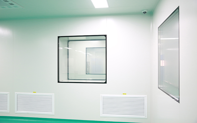 Long Medium Aluminum Double Cleanroom Windows For Pharmaceutical Laboratory