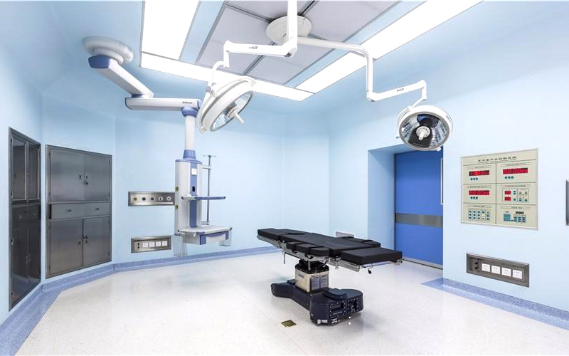 Comparative analysis of building materials in clean operating room