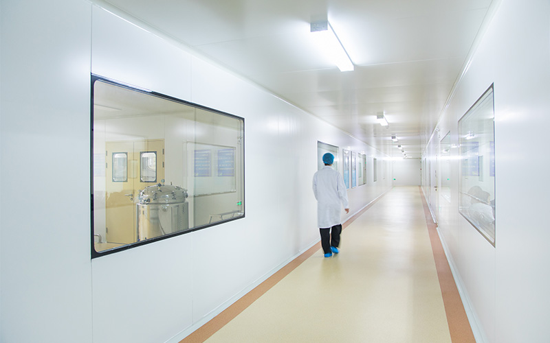 What are cleanroom walls made of?