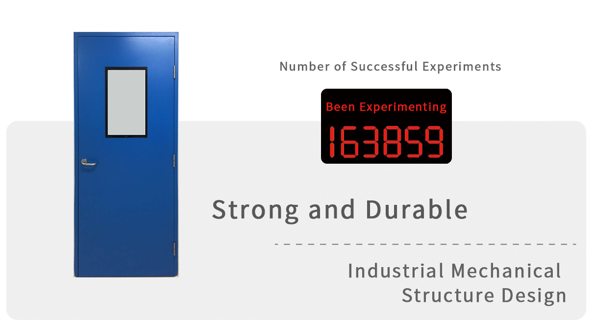 the master cleanroom door first uses special reinforced hinge fasteners and lock body fasteners