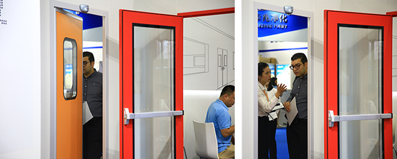 Wiskind clean room security door in 2019 Shanghai CPhI exhibition