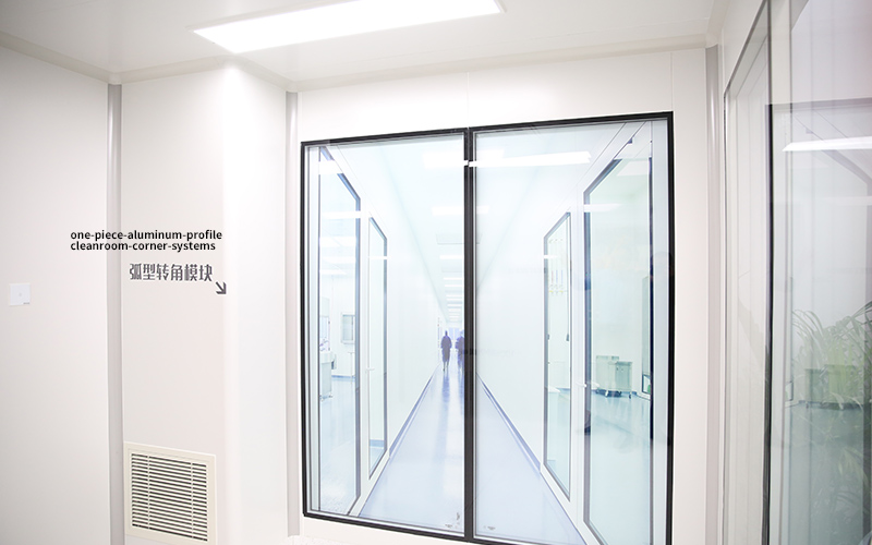 One Piece Aluminum Profile Cleanroom Corner Systems