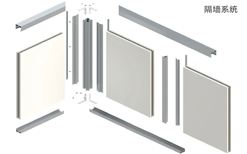 cleanroom factory partition wall system and ceiling system